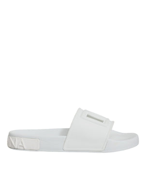 Weiße Gummi-Slides Sandalen Beachwear Schuhe
