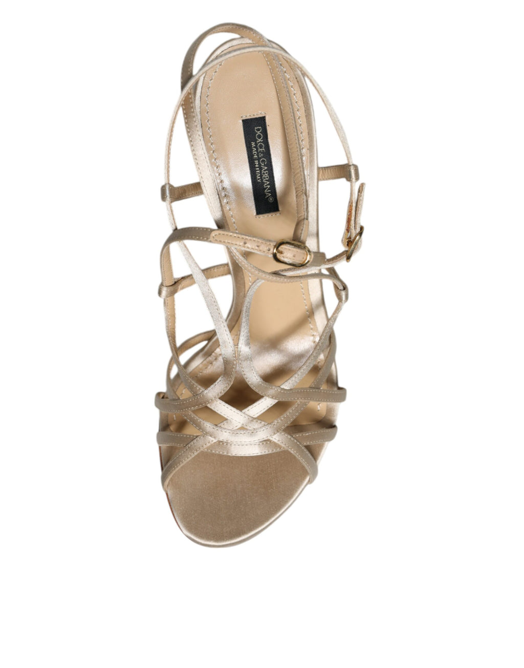 Beige Leder Stiletto Heels Sandalen Schuhe