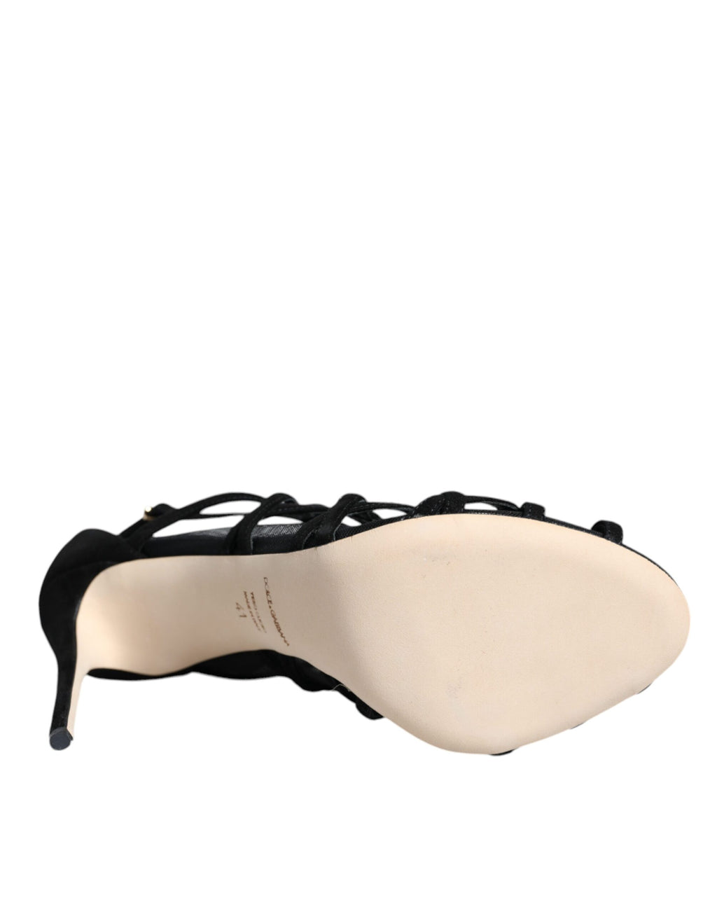 Schwarze Tüll Stretch Heels Sandalen Schuhe