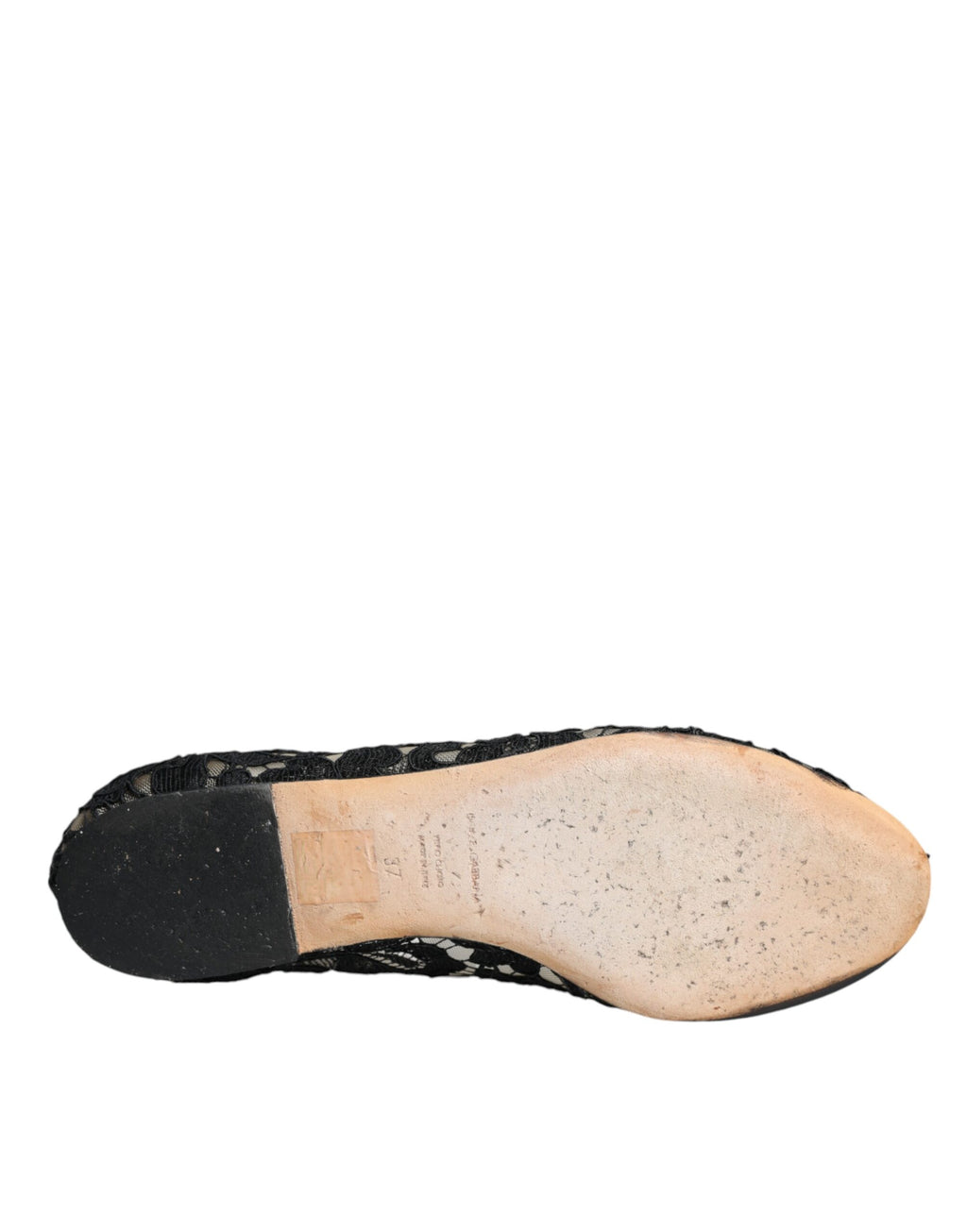 Schwarze Ballerinas mit Spitze und Kristallen