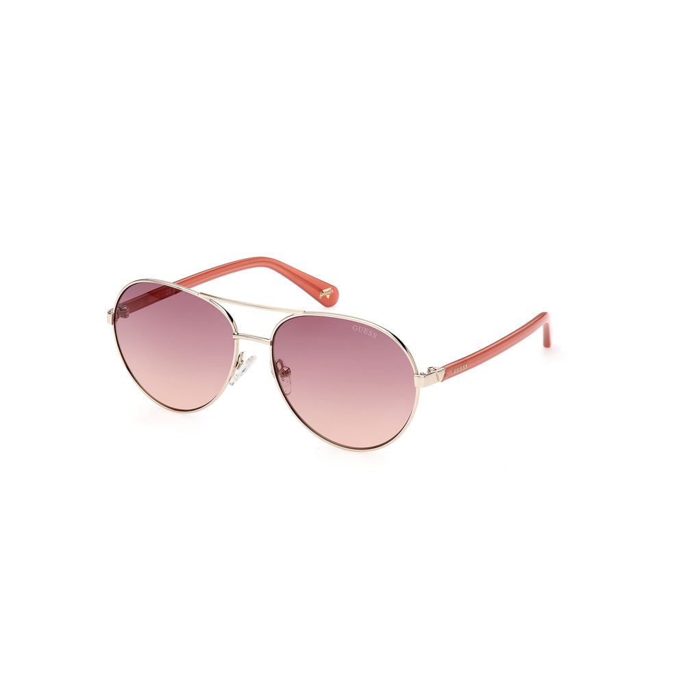 Sonnenbrille aus goldenem Metall