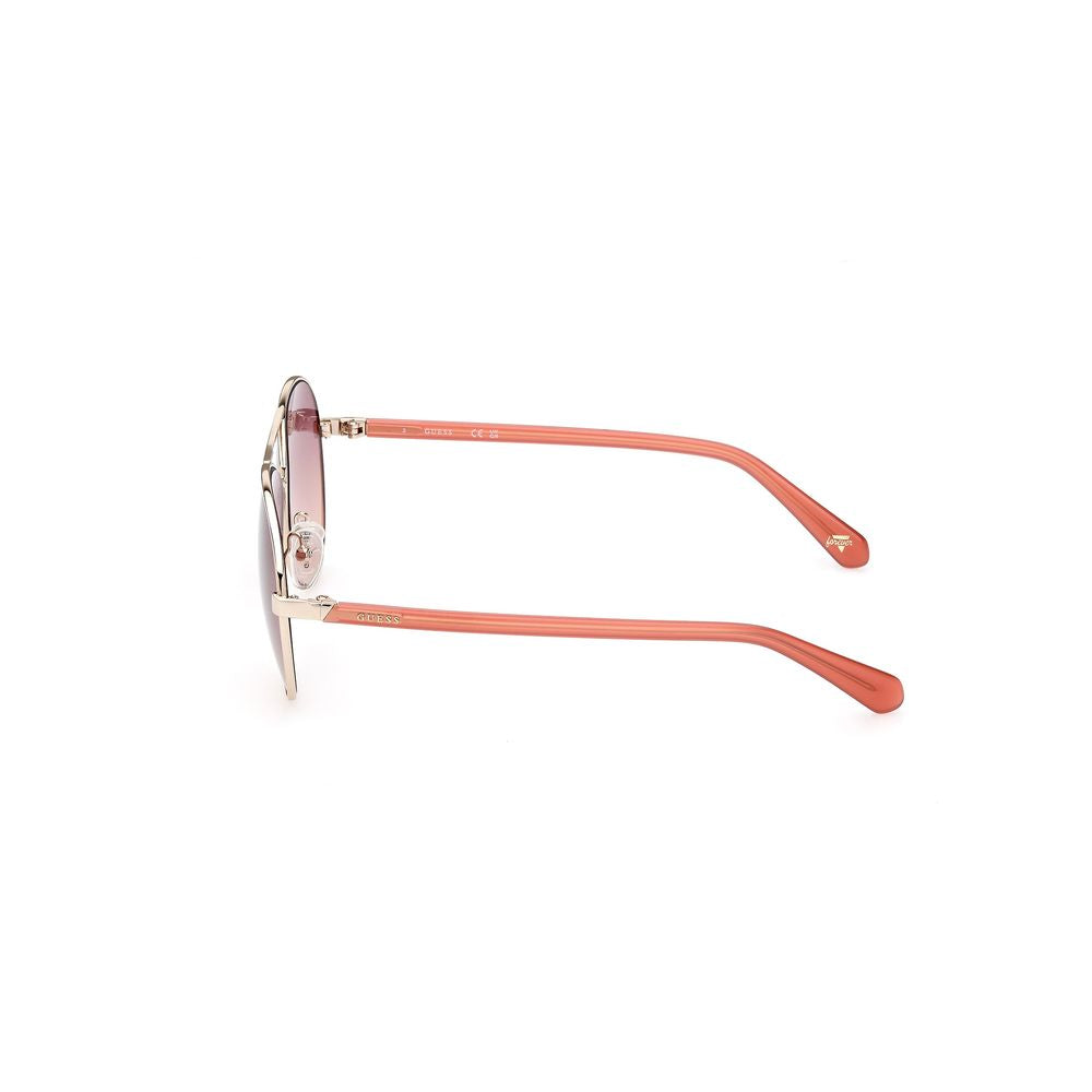 Sonnenbrille aus goldenem Metall