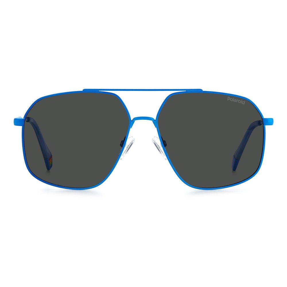 Blaue Sonnenbrille aus Edelstahl