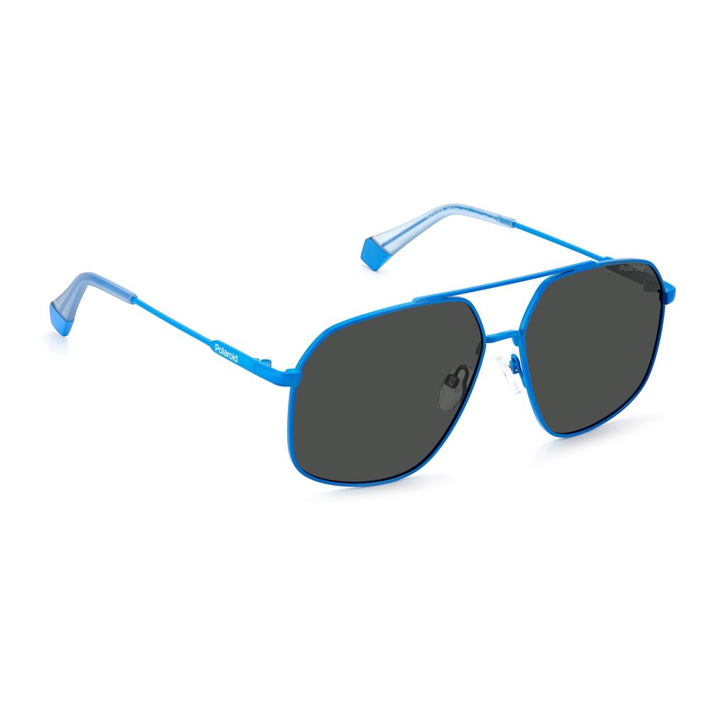 Blaue Sonnenbrille aus Edelstahl