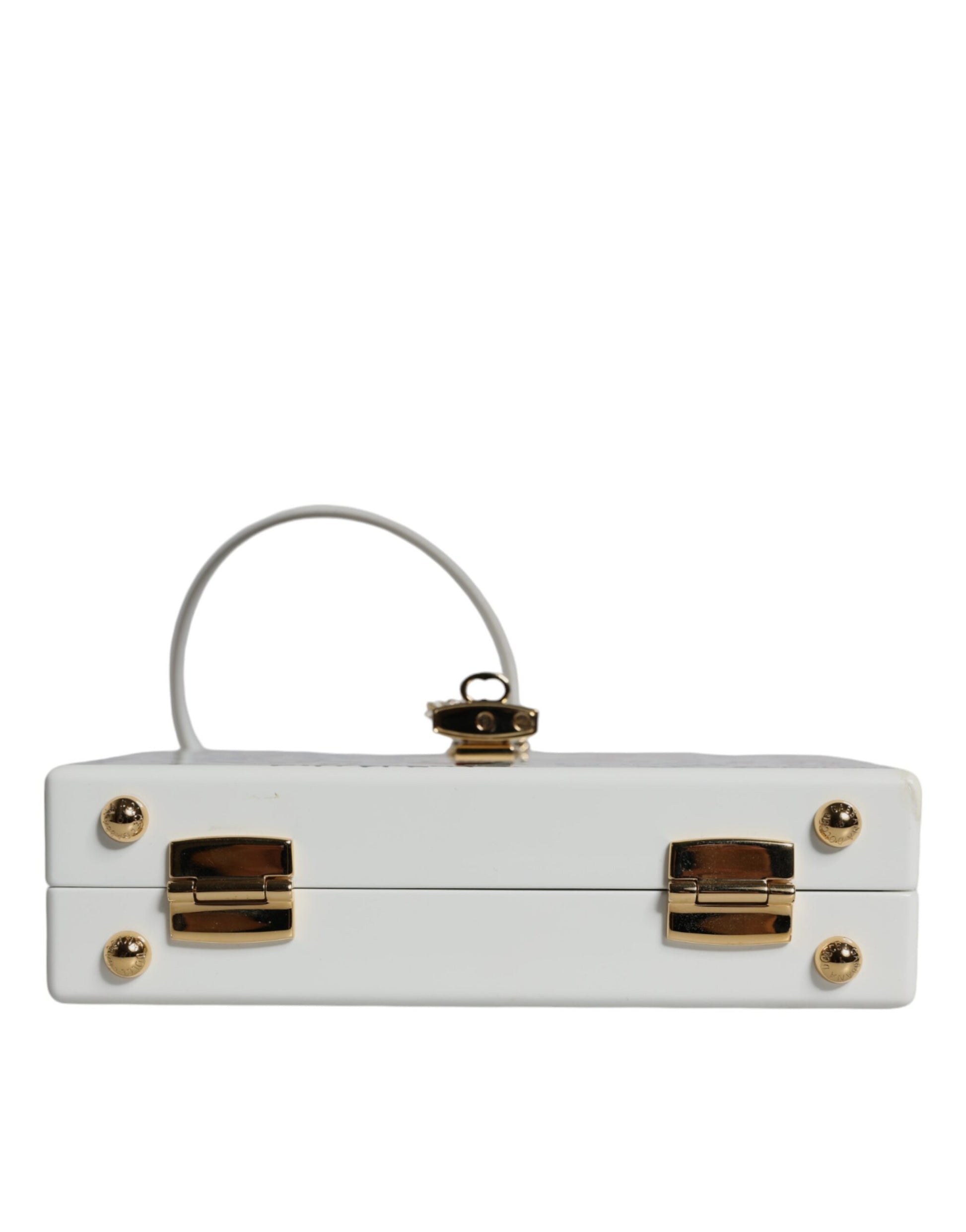 Weiße Clutch mit Graffiti-Print