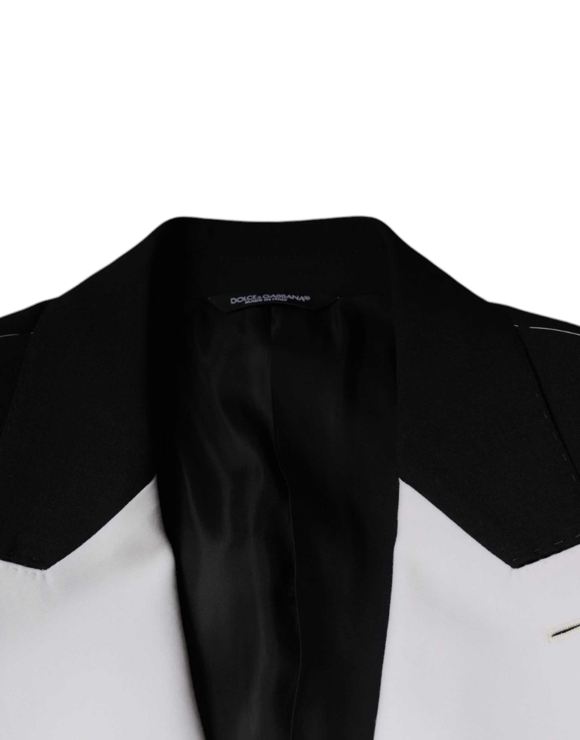 Schwarz-weißer einreihiger Blazer
