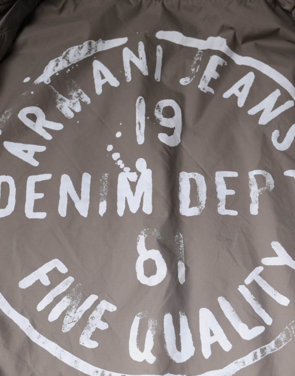 Braune Bomberjacke aus Baumwolle mit durchgehendem Reißverschluss und Logo