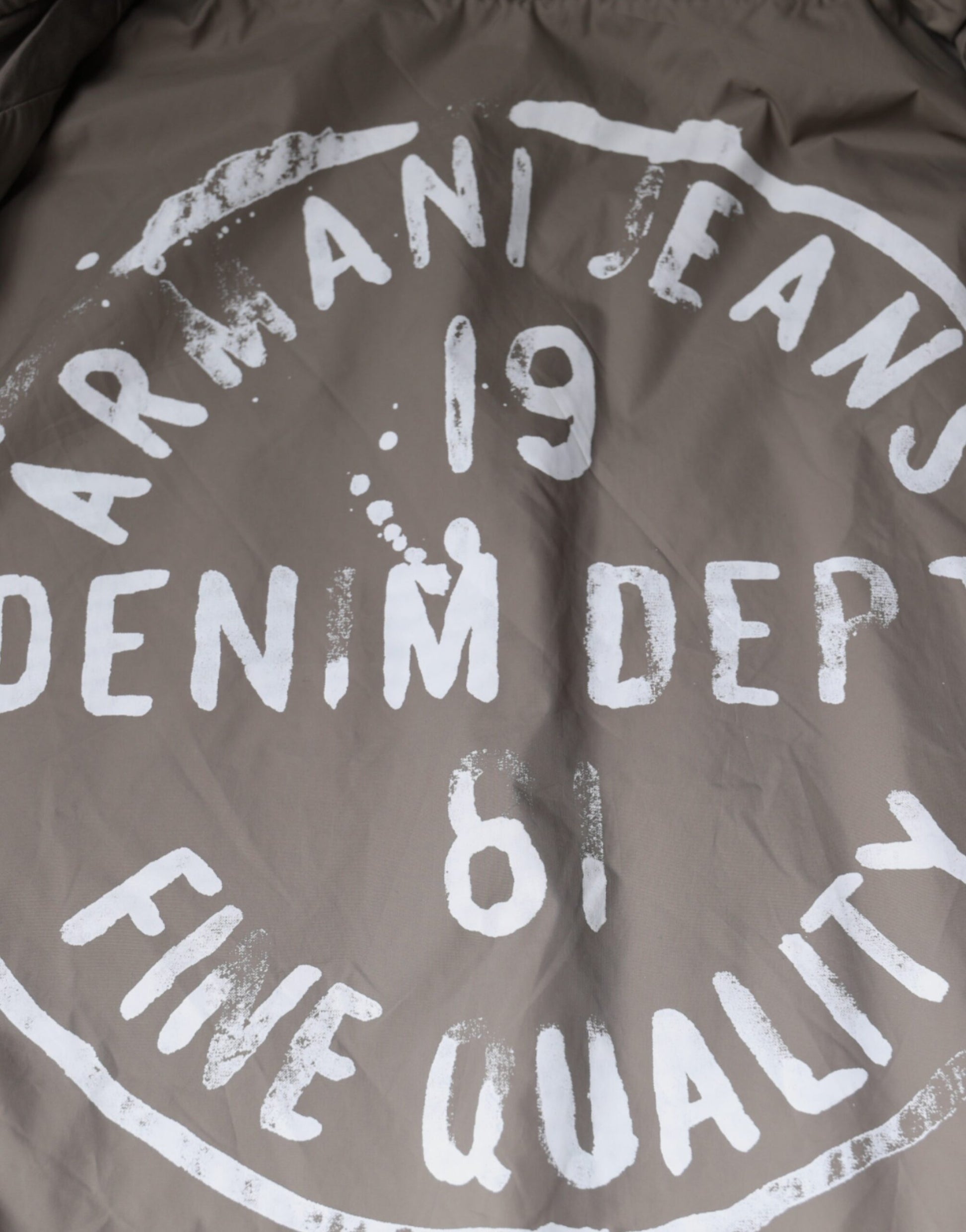 Braune Bomberjacke aus Baumwolle mit durchgehendem Reißverschluss und Logo