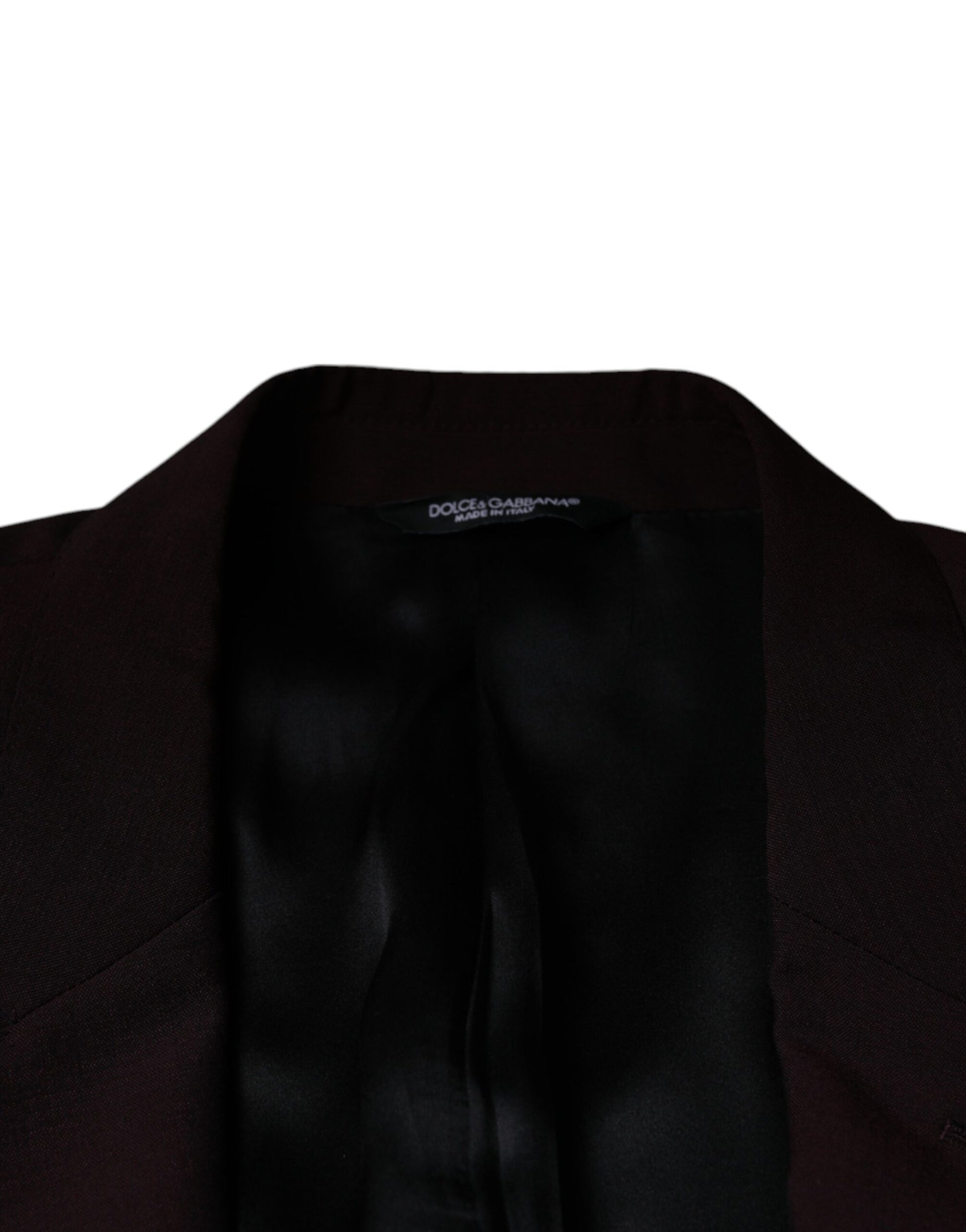 Bordeauxfarbener, einreihiger Blazer aus Wolle