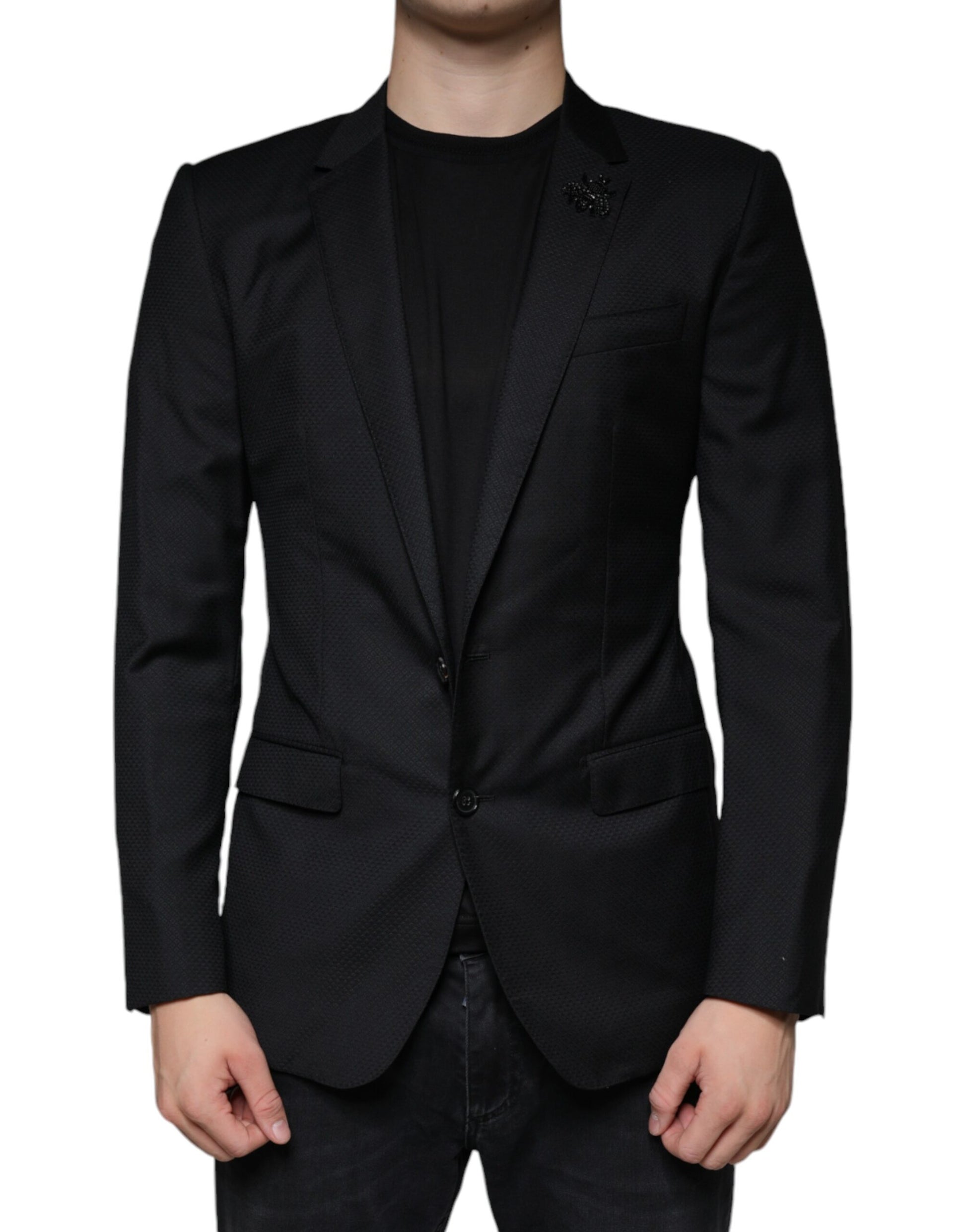 Schwarzer MARTINI Bee Einreihiger Blazer