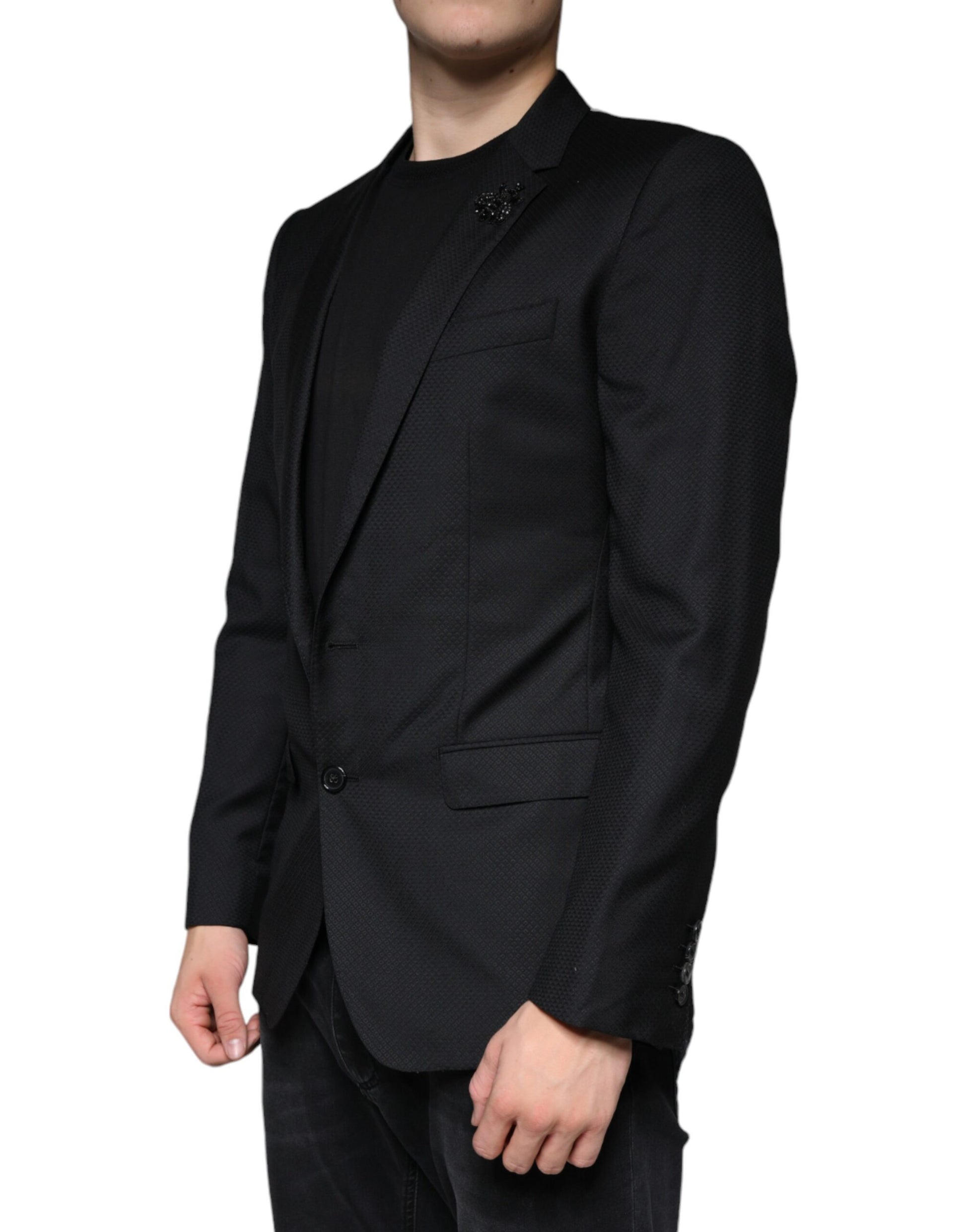 Schwarzer MARTINI Bee Einreihiger Blazer