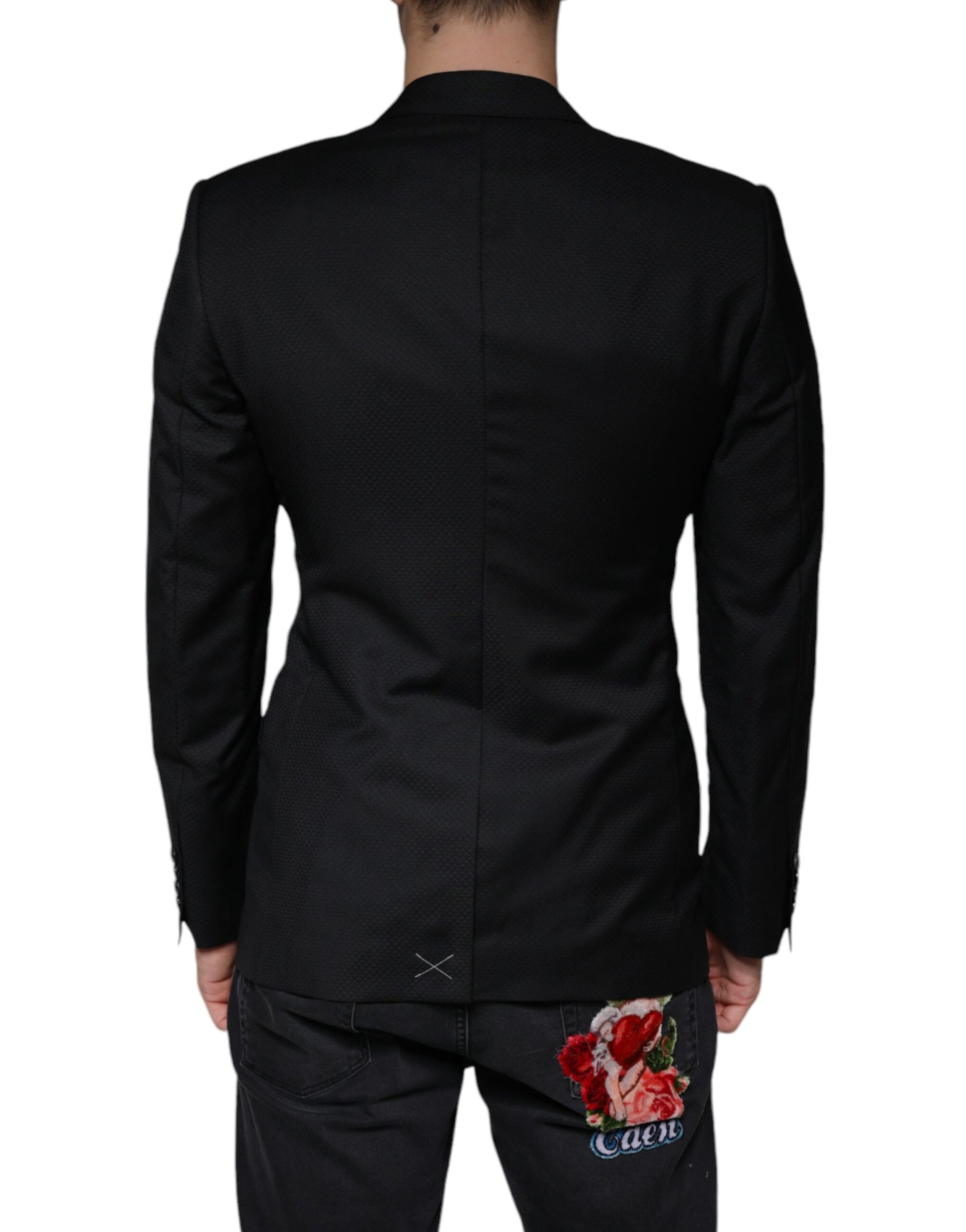 Schwarzer MARTINI Bee Einreihiger Blazer