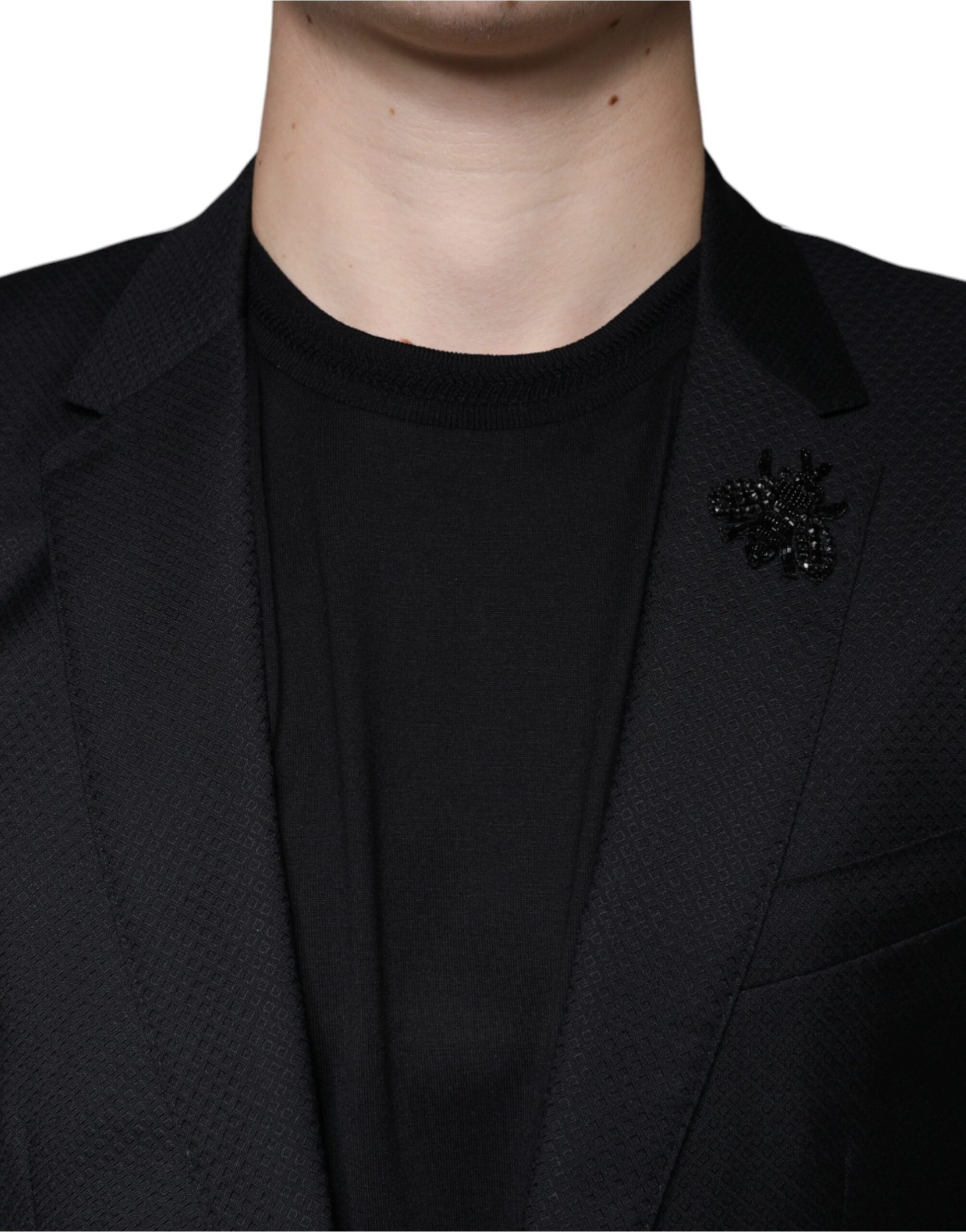 Schwarzer MARTINI Bee Einreihiger Blazer