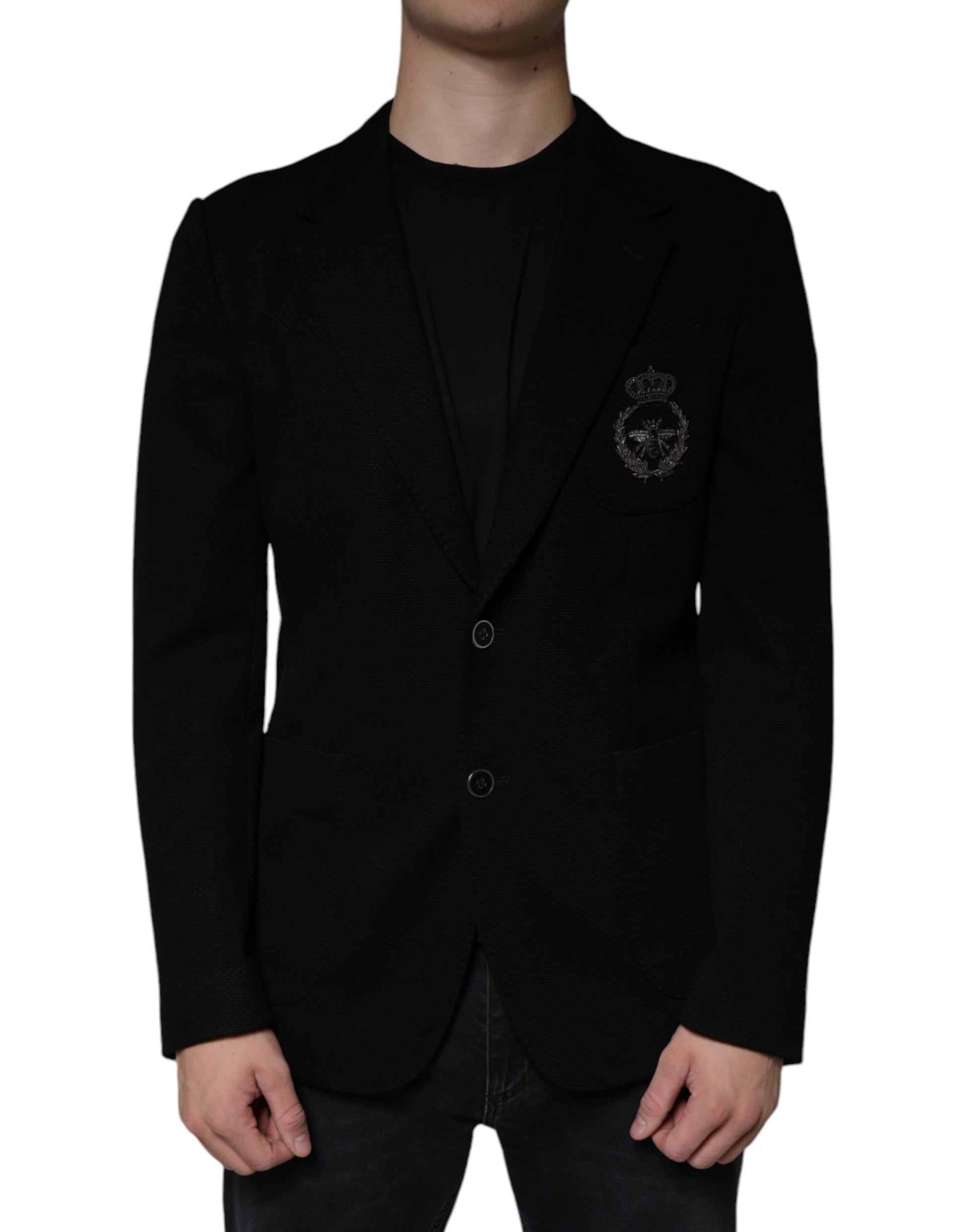 Black Crown – Einreihiger Blazer mit Bienenmuster
