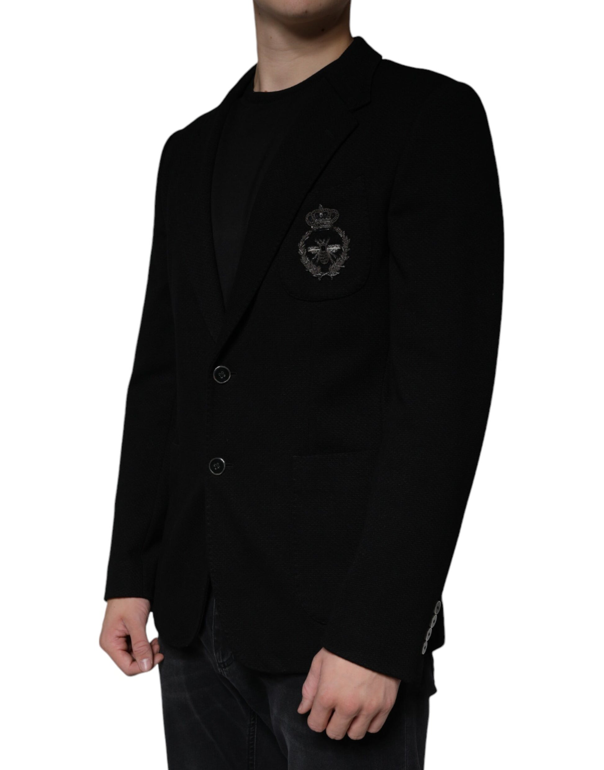 Black Crown – Einreihiger Blazer mit Bienenmuster