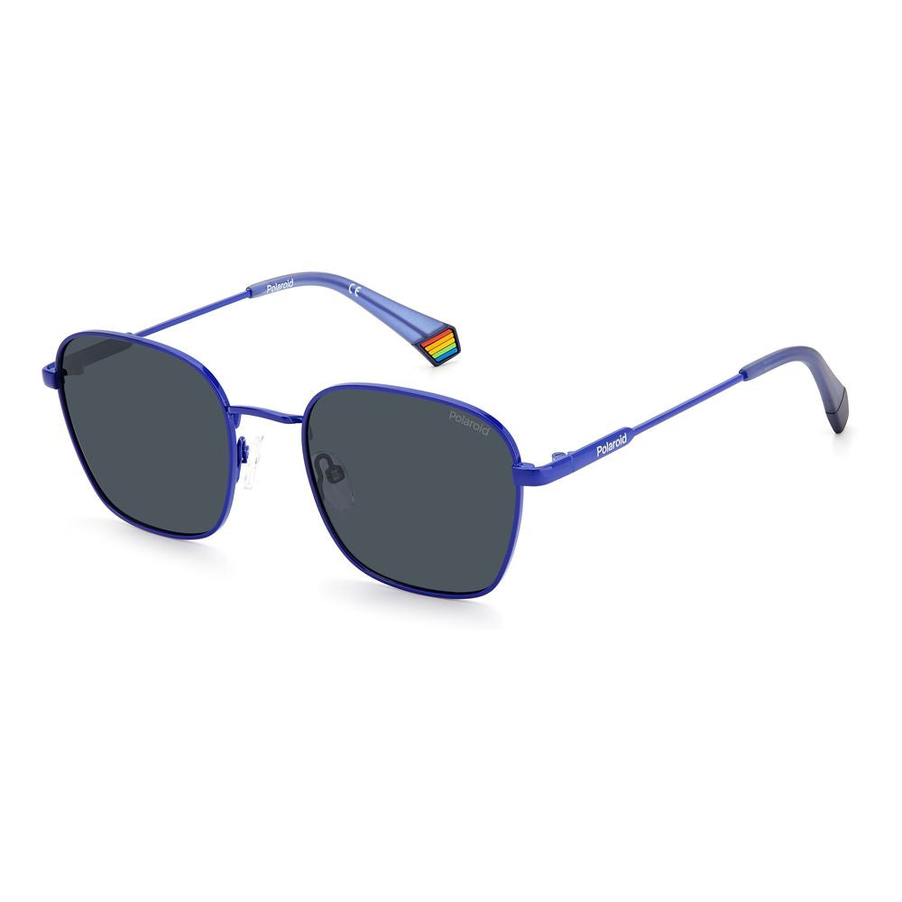 Blaue Sonnenbrille aus Edelstahl