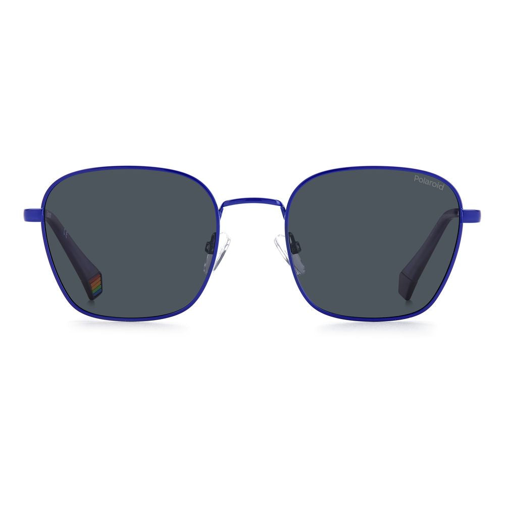 Blaue Sonnenbrille aus Edelstahl