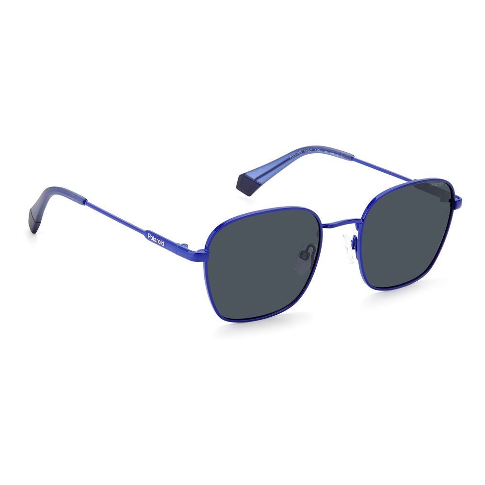Blaue Sonnenbrille aus Edelstahl