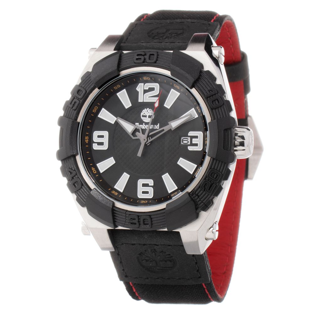 Schwarze Lederuhr
