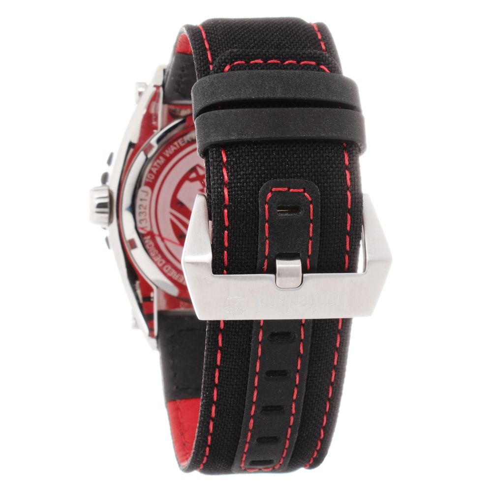 Schwarze Lederuhr