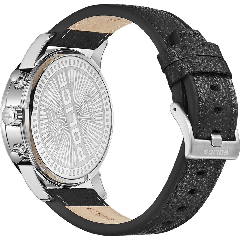 Schwarze Lederuhr