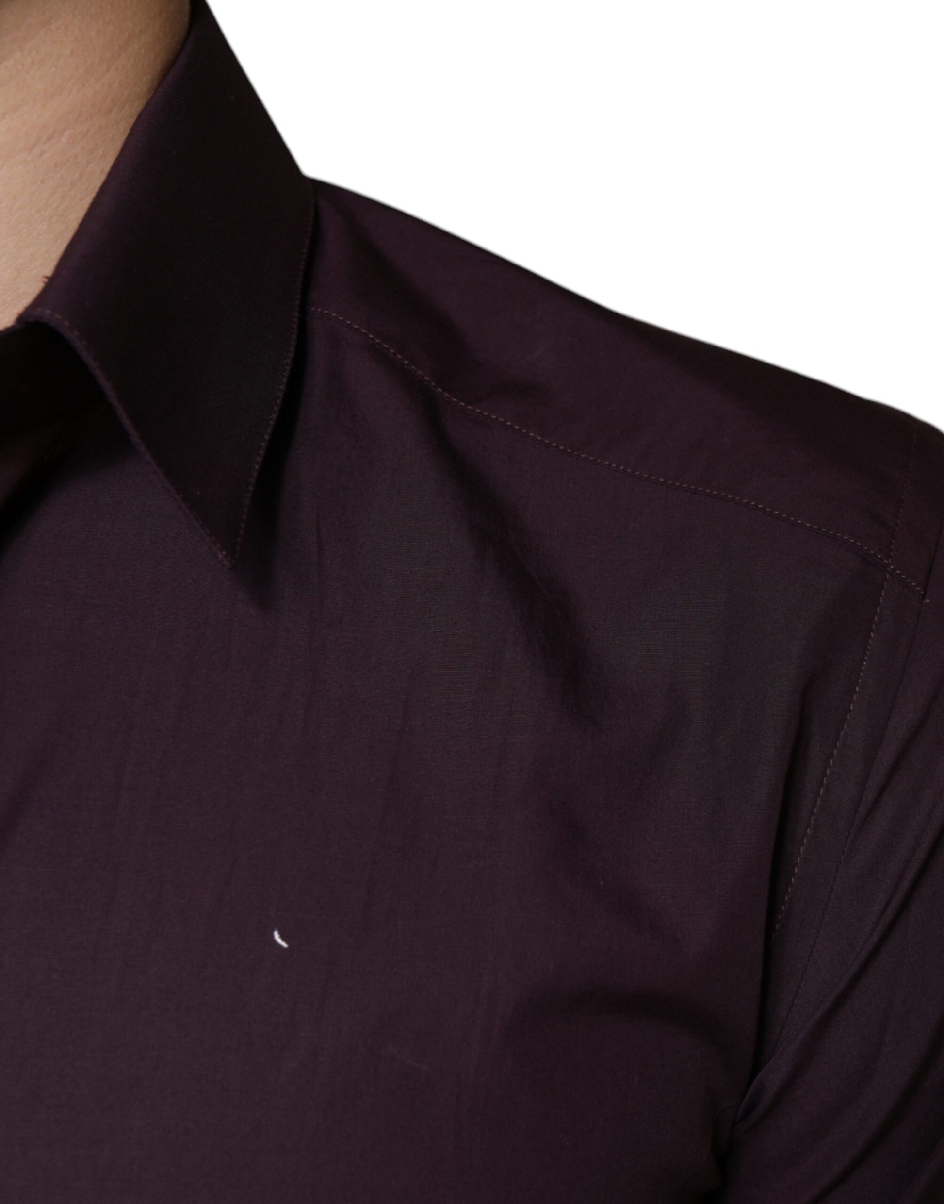 Dunkelviolettes Baumwollkleid GOLD Herren Formelles Hemd