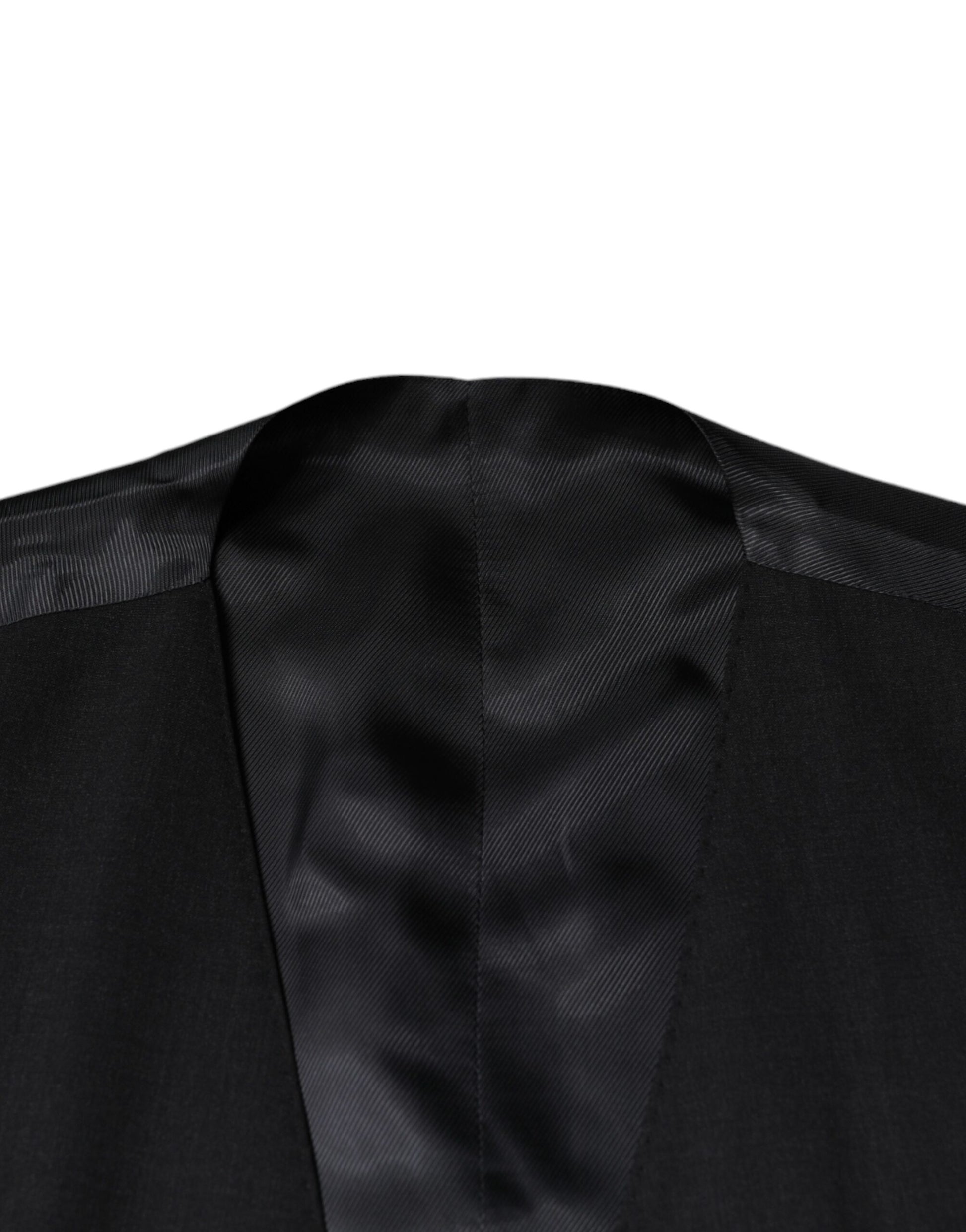 Schwarze Wollweste, formelle Weste