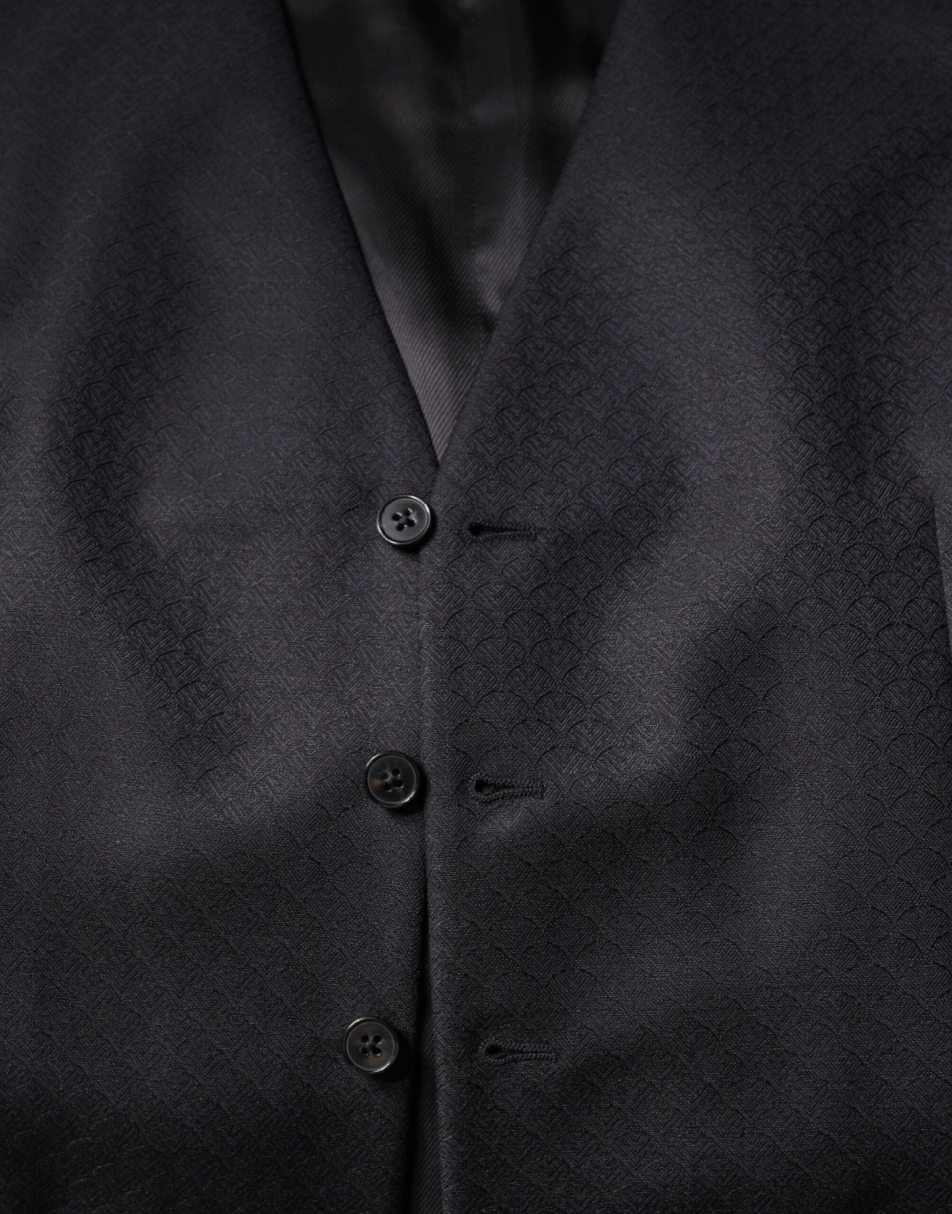 Schwarze Wollweste, formelle Weste