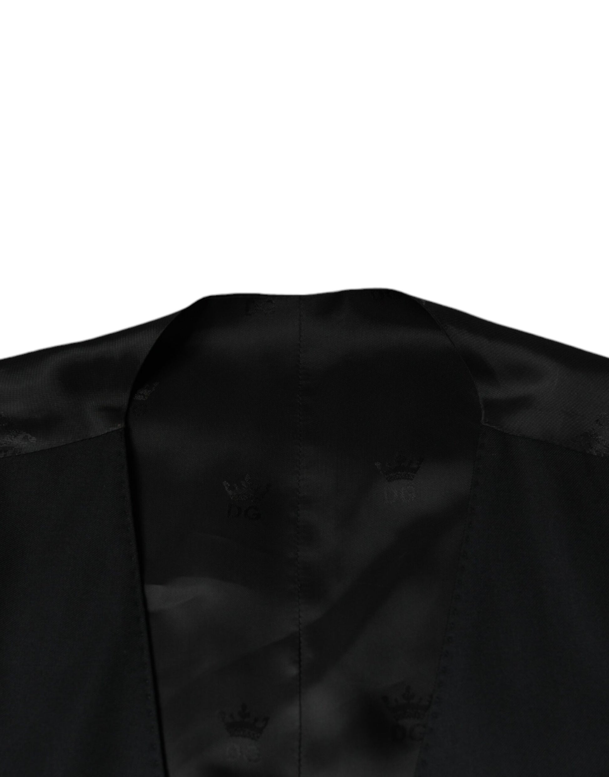 Schwarze Wollweste, formelle Weste