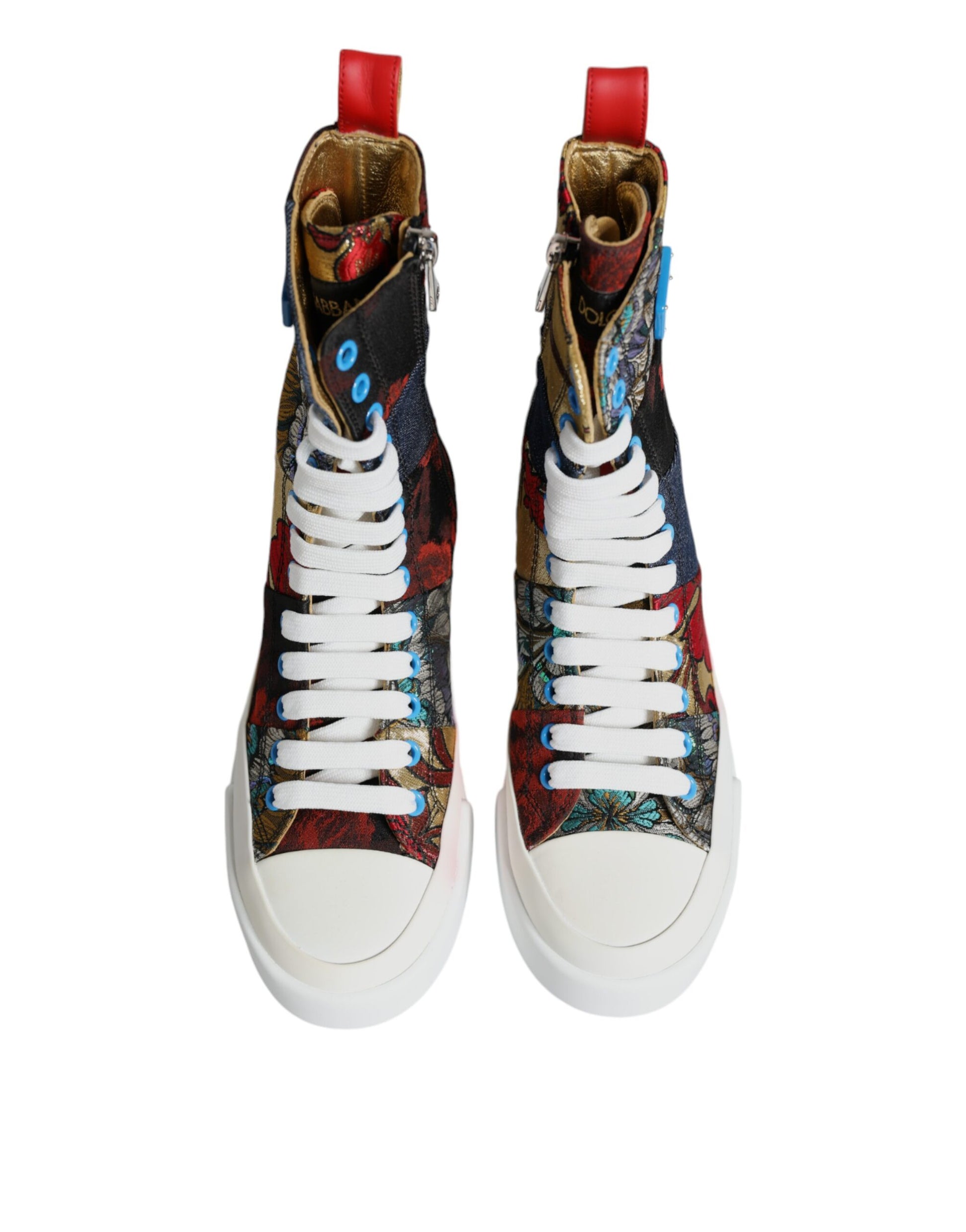 Mehrfarbige Patchwork High Top Sneakers Schuhe