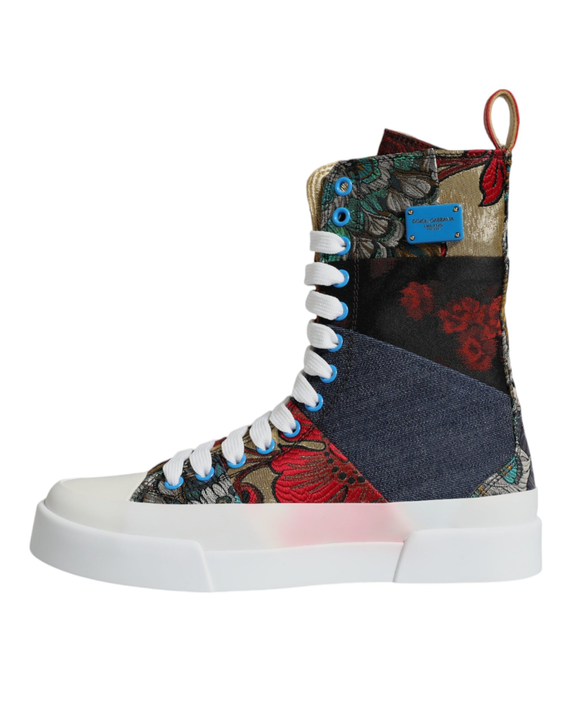 Mehrfarbige Patchwork High Top Sneakers Schuhe