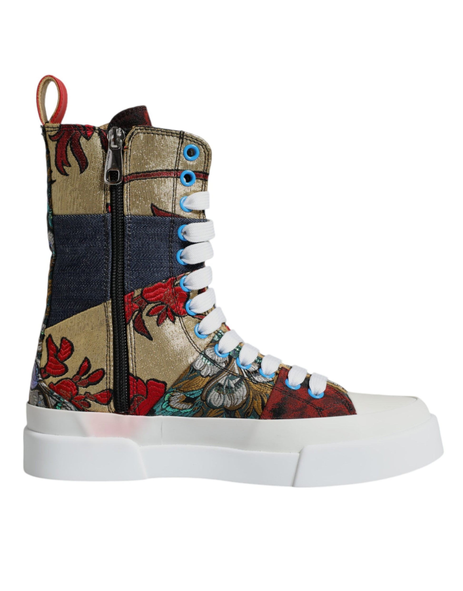 Mehrfarbige Patchwork High Top Sneakers Schuhe