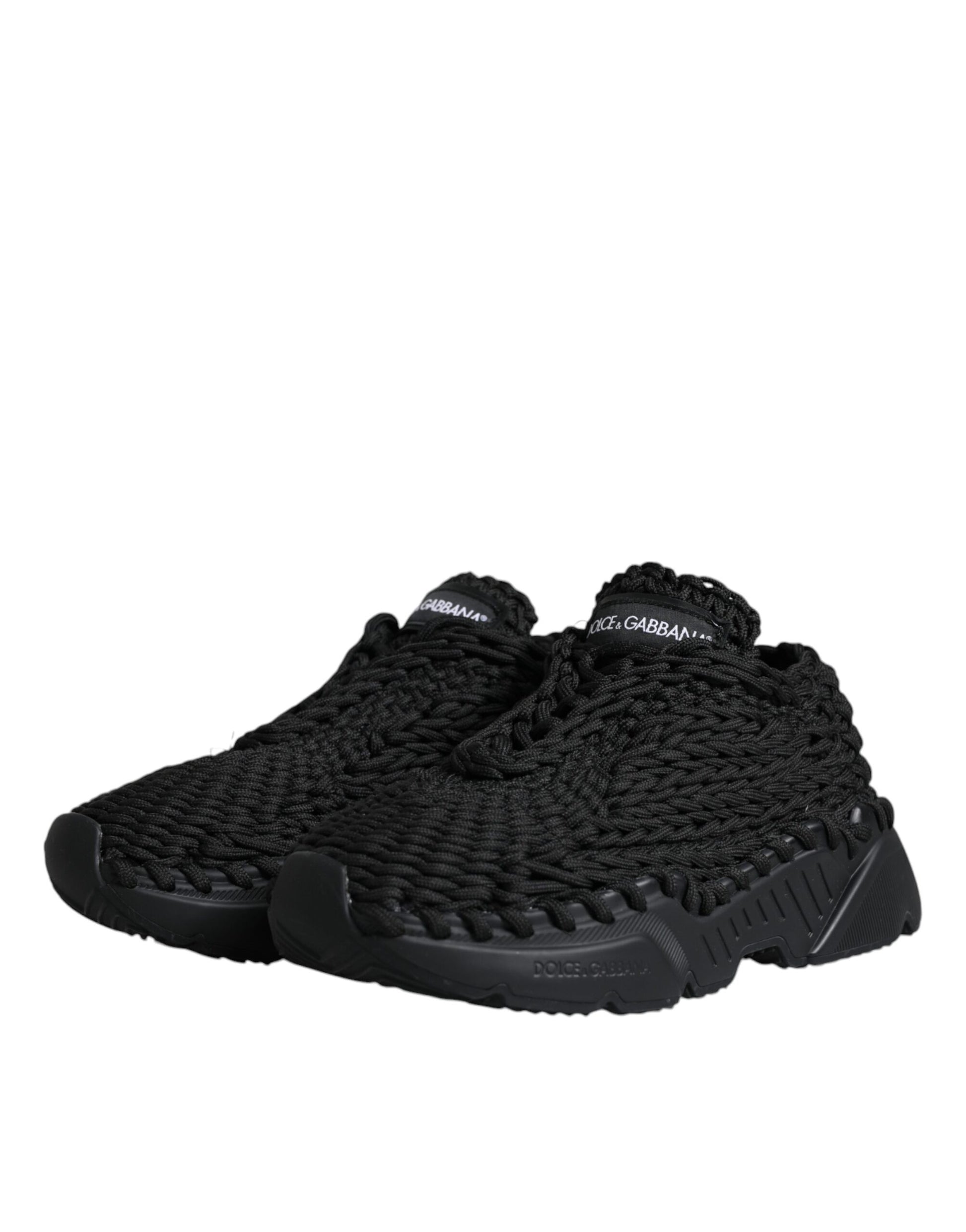 Schwarze gestrickte Daymaster Sneakers