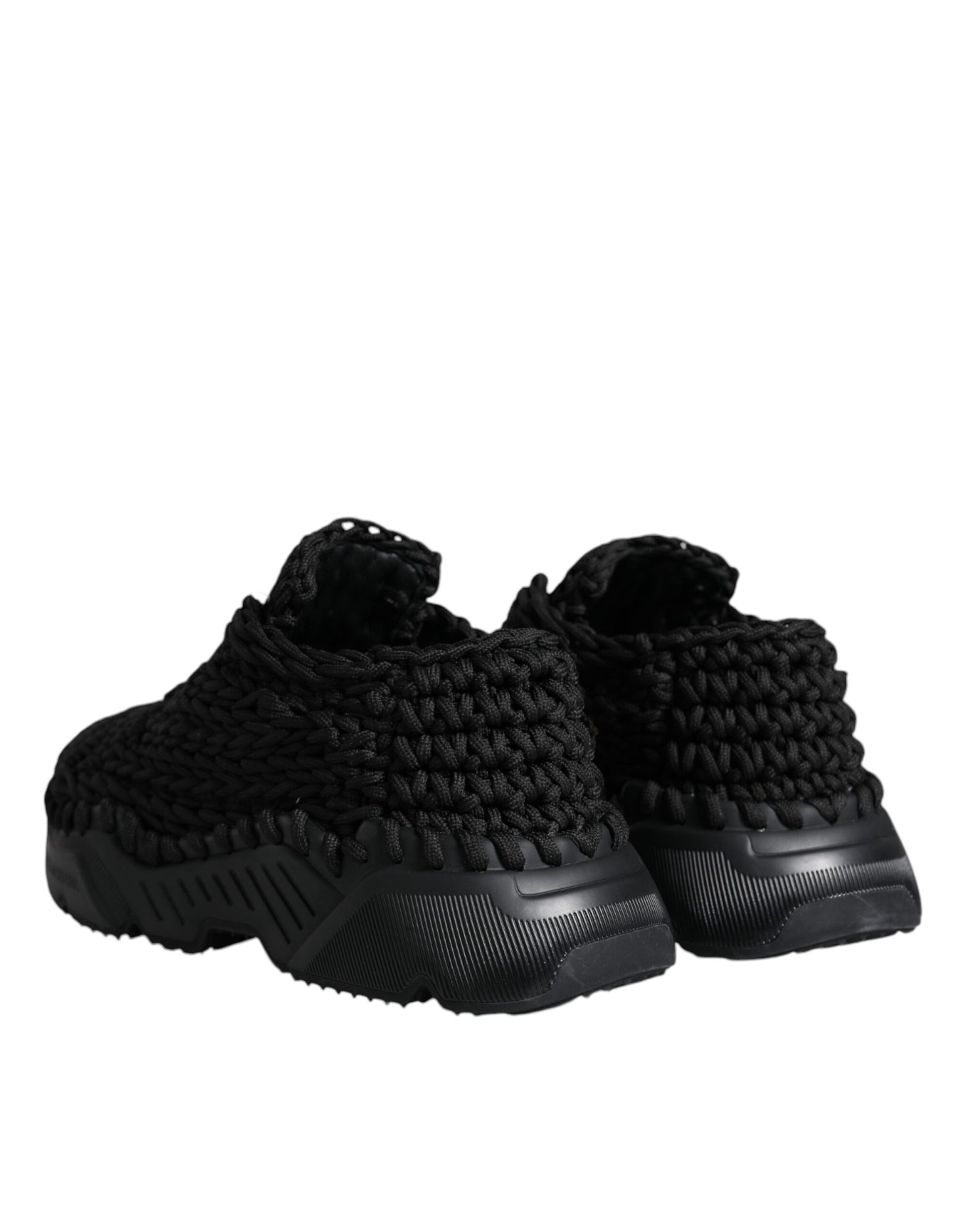 Schwarze gestrickte Daymaster Sneakers