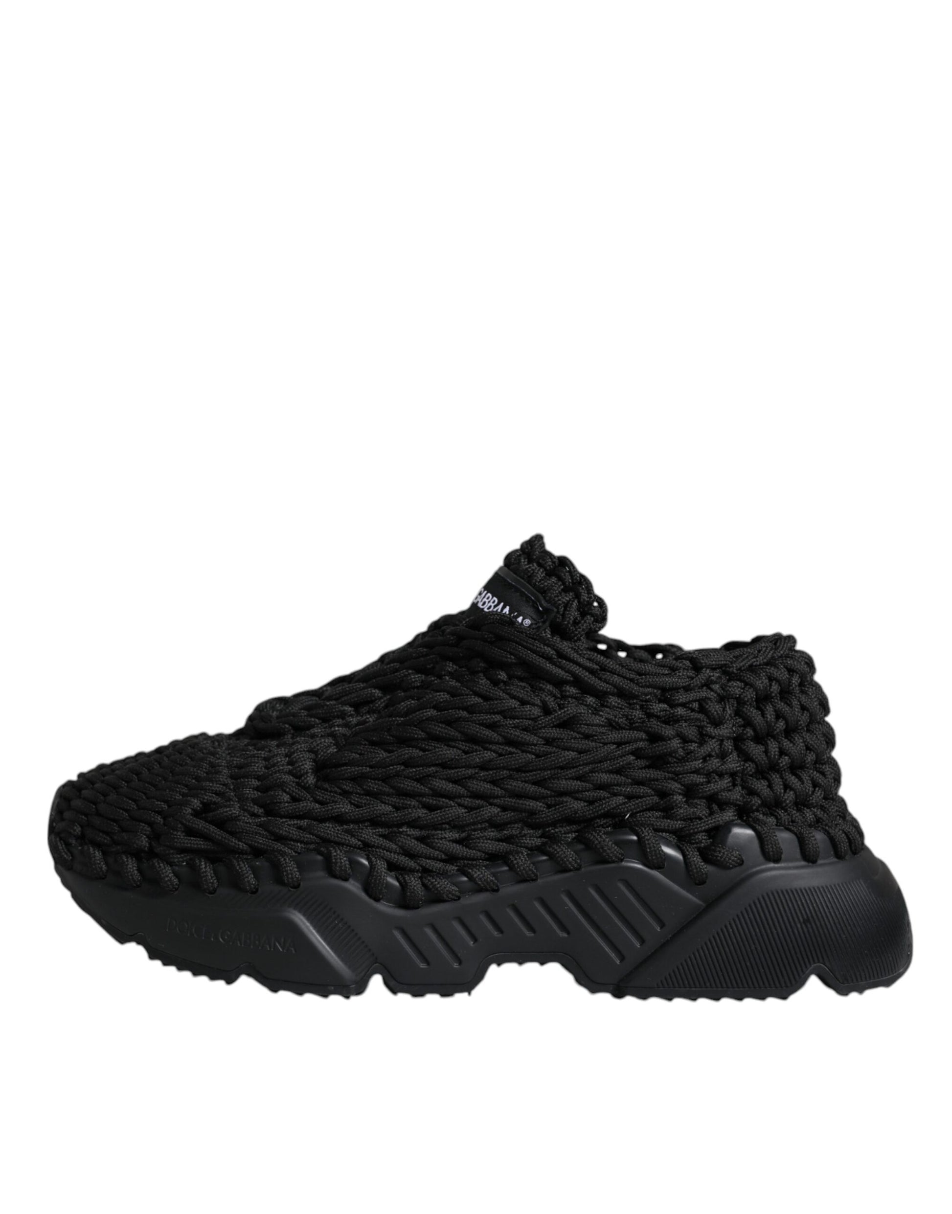 Schwarze gestrickte Daymaster Sneakers