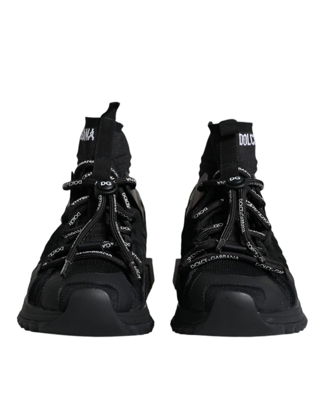 Schwarze Sorrento Socks Logo Sneakers Schuhe