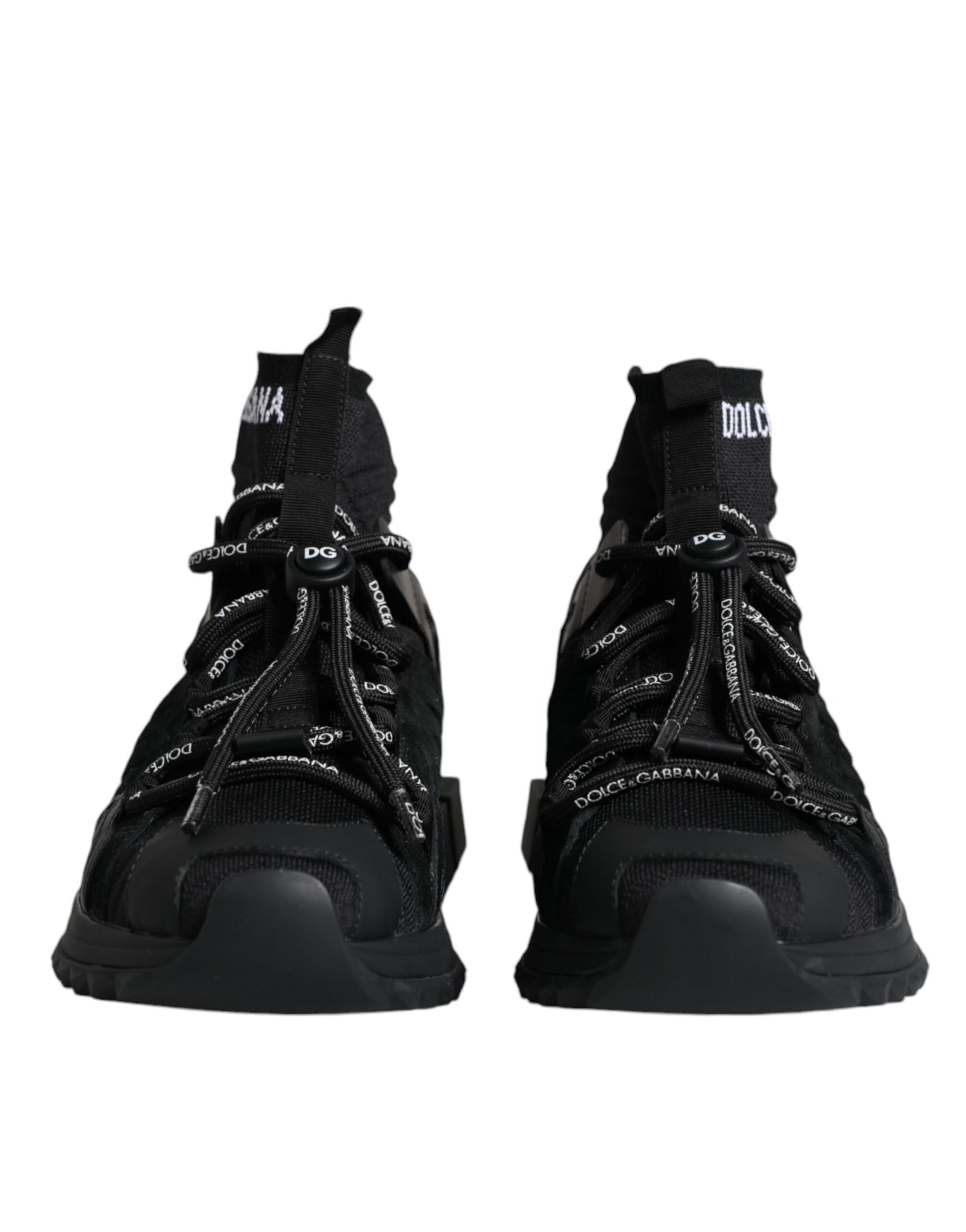 Schwarze Sorrento Socks Logo Sneakers Schuhe