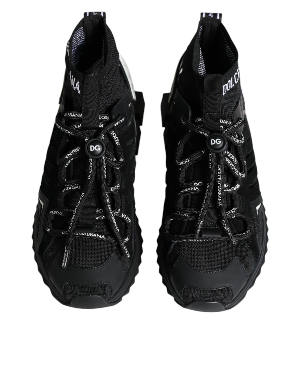 Schwarze Sorrento Socks Logo Sneakers Schuhe