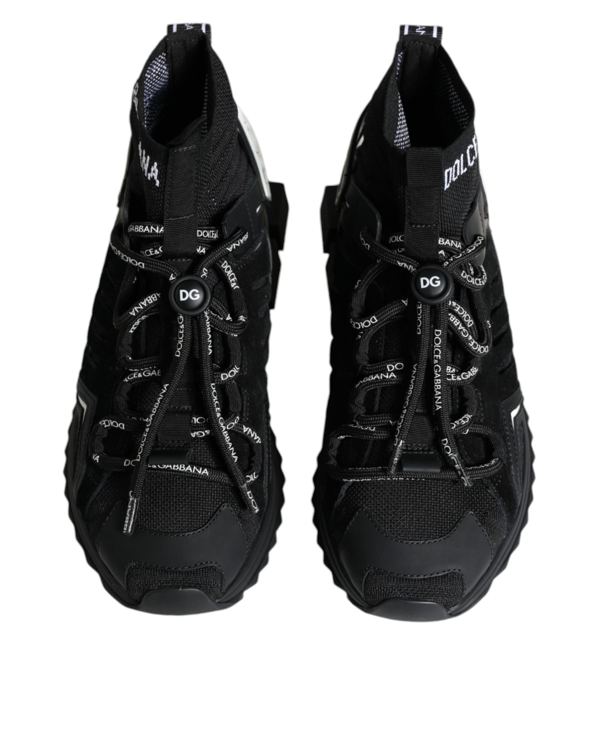 Schwarze Sorrento Socks Logo Sneakers Schuhe