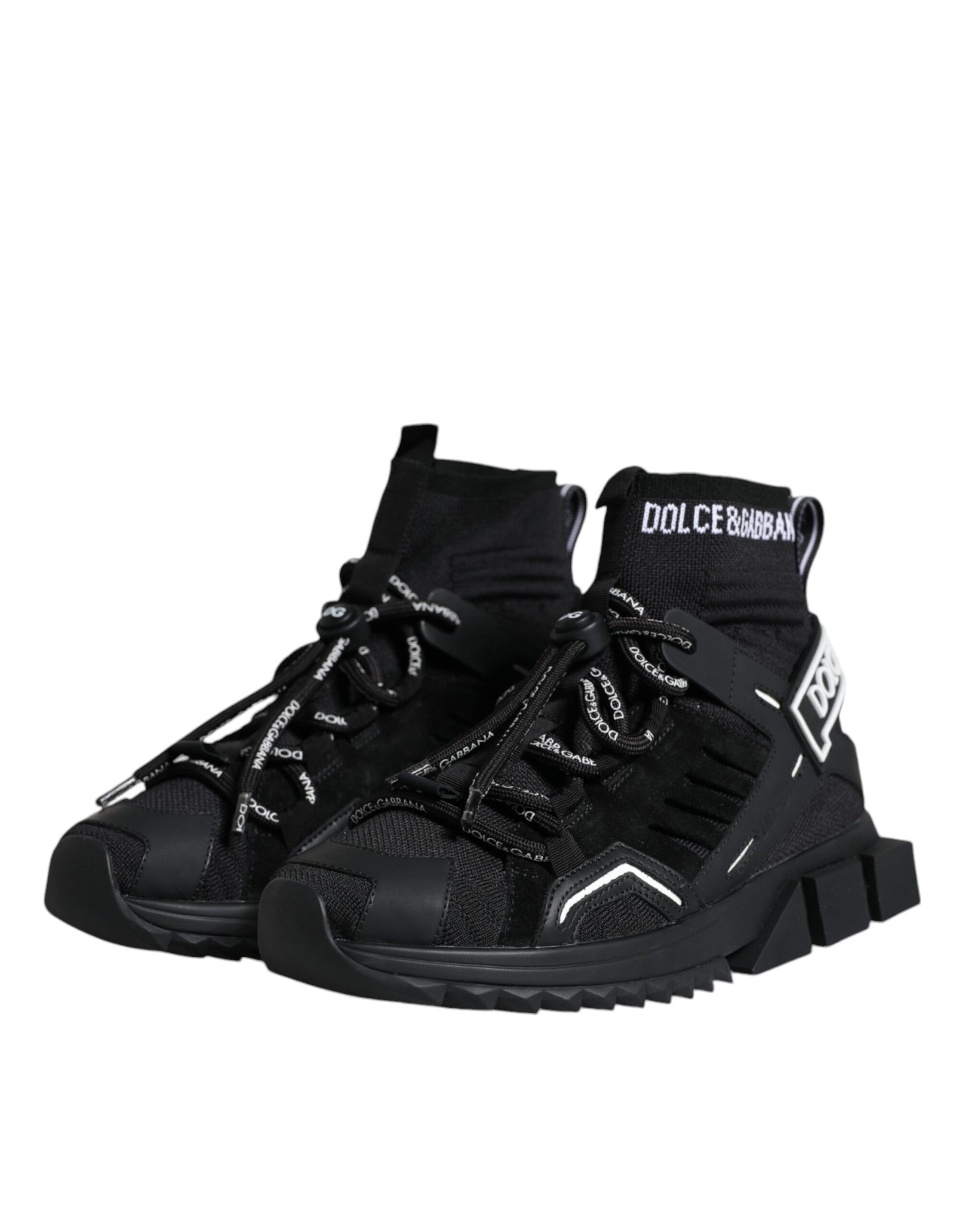 Schwarze Sorrento Socks Logo Sneakers Schuhe