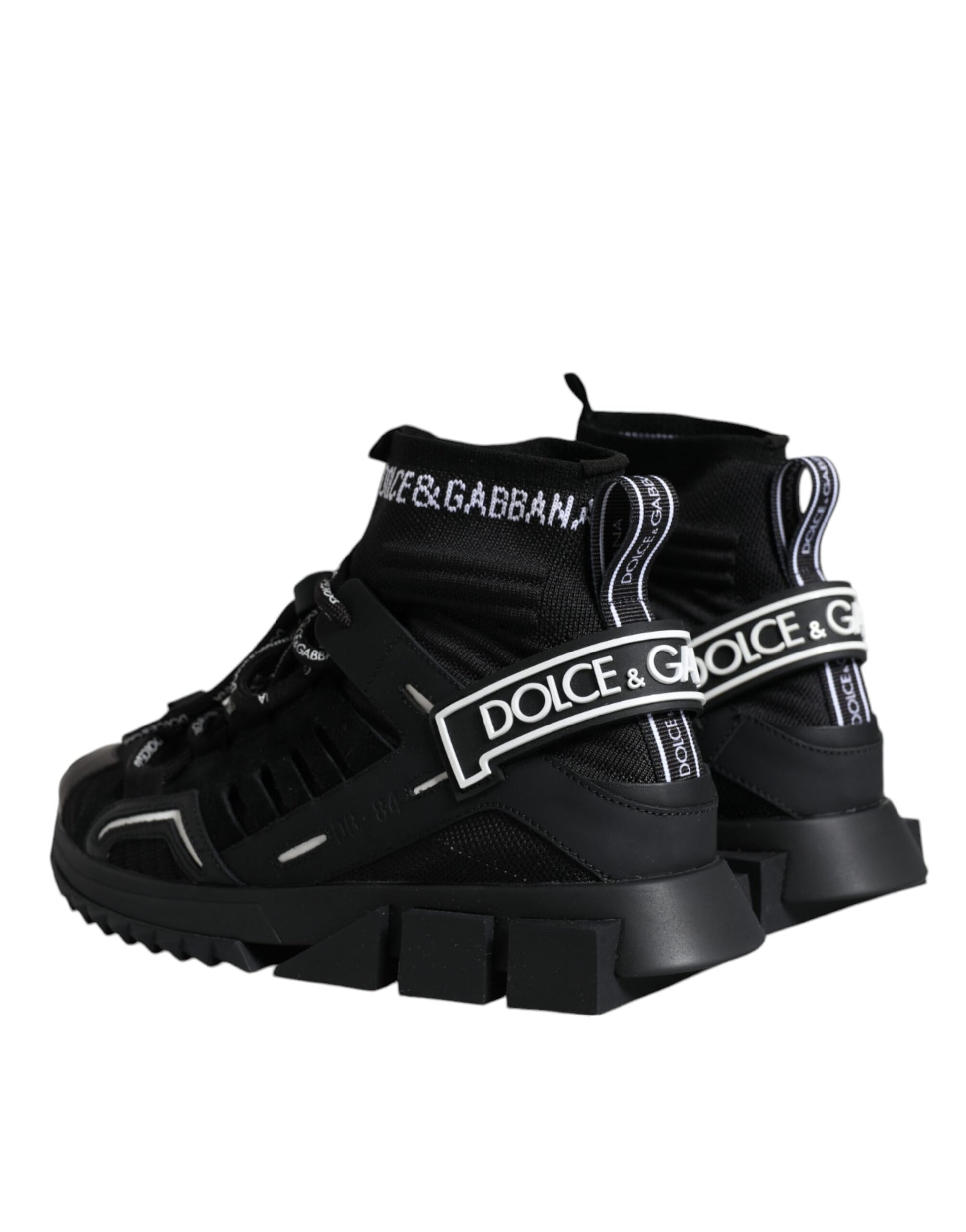 Schwarze Sorrento Socks Logo Sneakers Schuhe