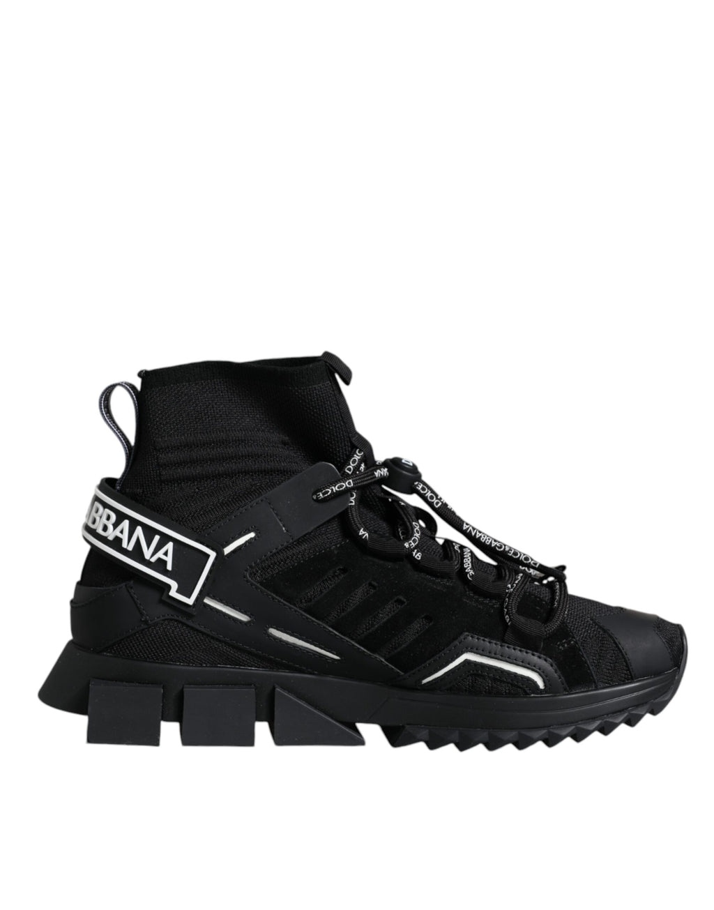 Schwarze Sorrento Socks Logo Sneakers Schuhe