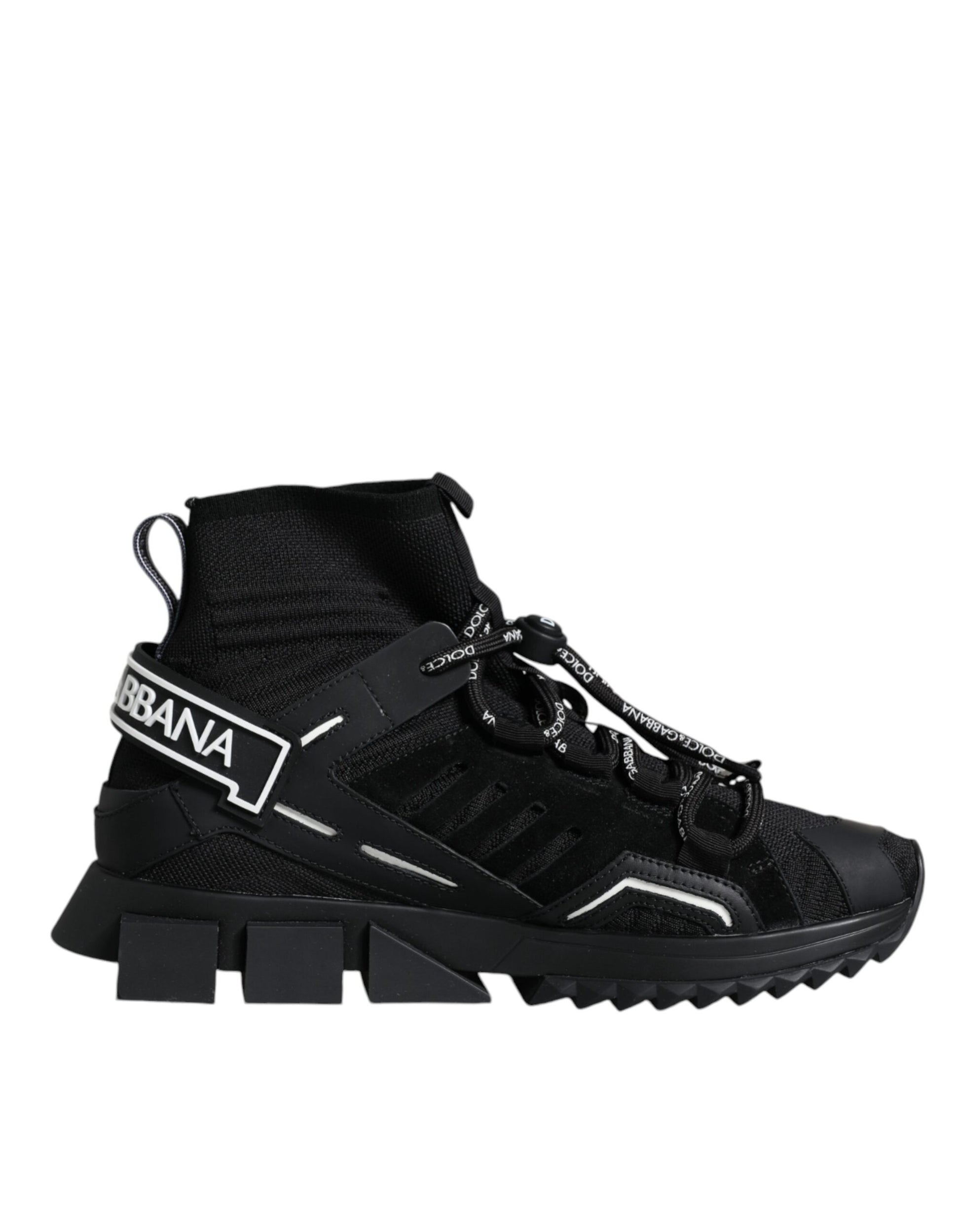 Schwarze Sorrento Socks Logo Sneakers Schuhe