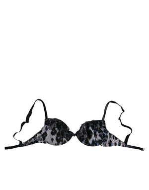 Weiße Push-Up-BH-Unterwäsche mit Leopardenmuster von Reggiseno