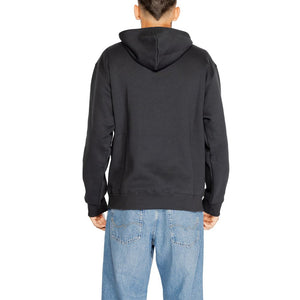 Schwarzer Kapuzenpullover aus Baumwolle