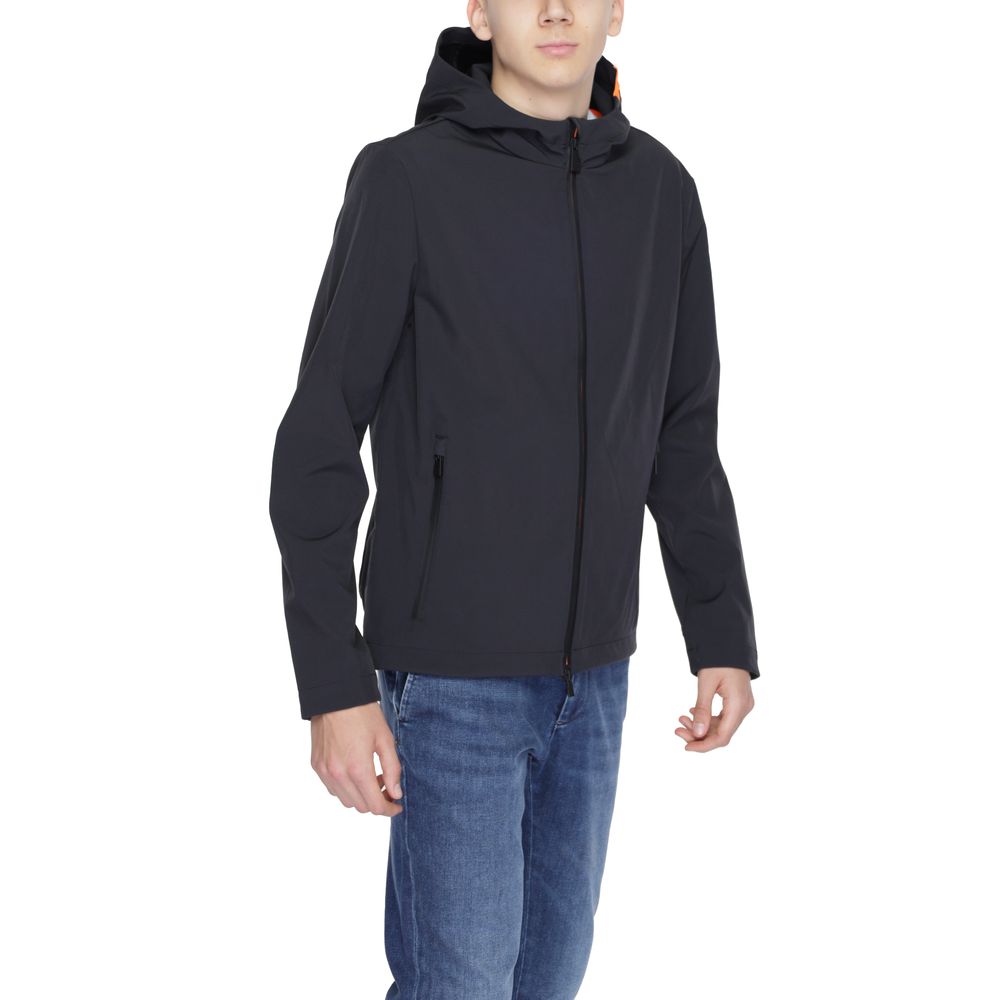 Black Polyester Jackets & Coat
