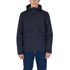Blue Polyester Jackets & Coat