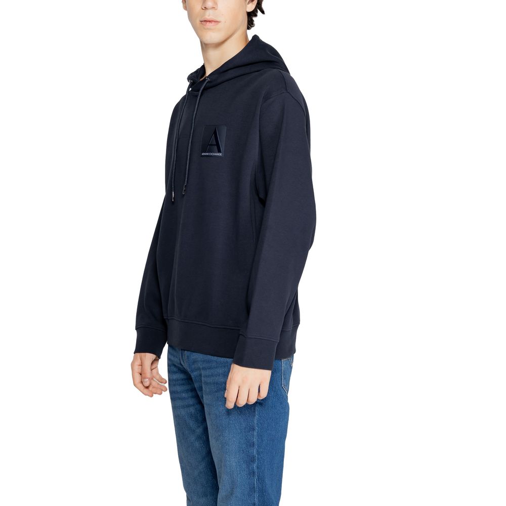 Blauer Kapuzenpullover aus Baumwolle