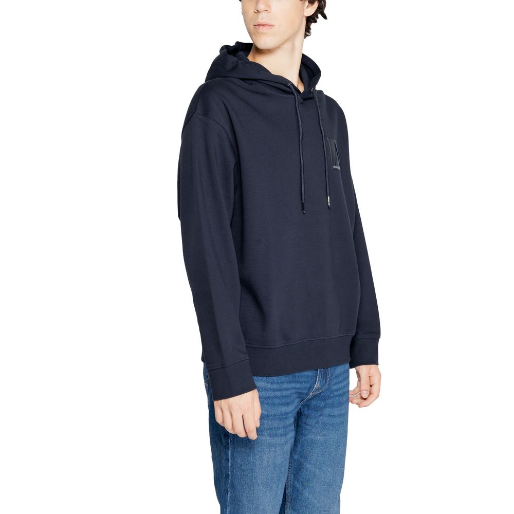 Blauer Kapuzenpullover aus Baumwolle
