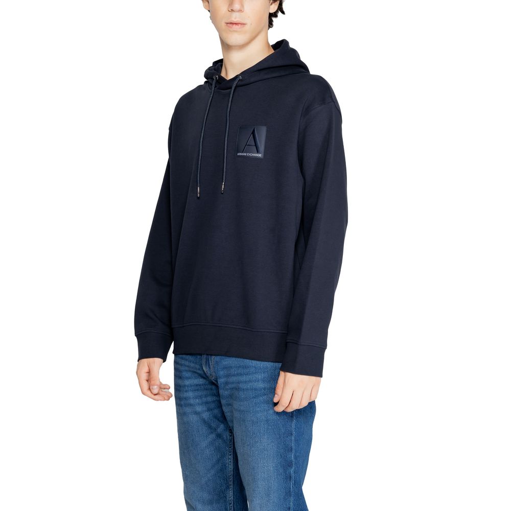 Blauer Kapuzenpullover aus Baumwolle